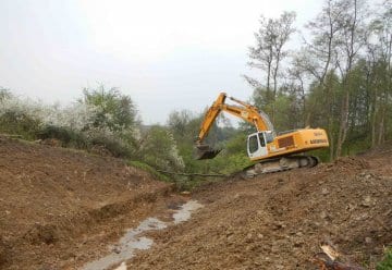 Bachpassagen im Tal des Püngelbaches erschwert