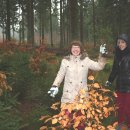 Bild 2: Mit großem Engagement ging es für die Helfer des Gehörlosenheimes Euskirchen an das Herauszupfen junger Fichten in Wahlerscheid.