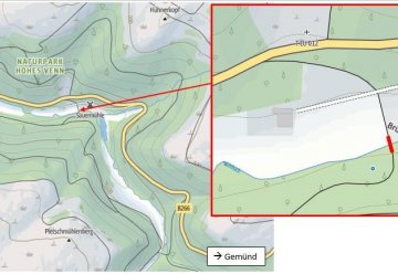Brücke am Rad- und Wanderweg Sauerbach gesperrt