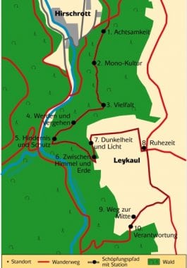 Carte avec itinéraire