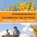 Das Deckblatt des Faltblattes zum Ginsterblütenfest/Tag der Parke.
