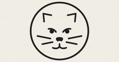 Das Logo des Wildnis-Trails zeigt schematisch das Gesicht einer Wildkatze.