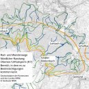 Die Karte zeigt den Bereich im Kermeter, der von Maßnahmen im LIFE+ Projekt "Wald - Wasser - Wildnis" 2015 beeinträchtig sein wird.