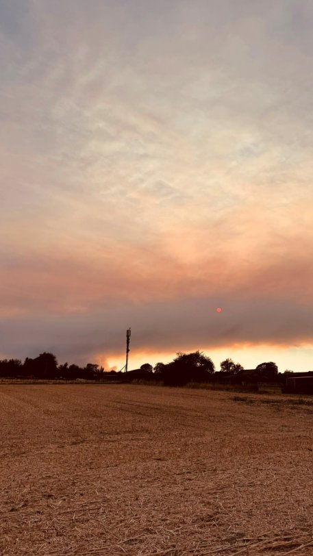 Durch den Brand im Hohen Venn gibt es noch immer, je nach Windrichtung, starke Rauchentwicklung.