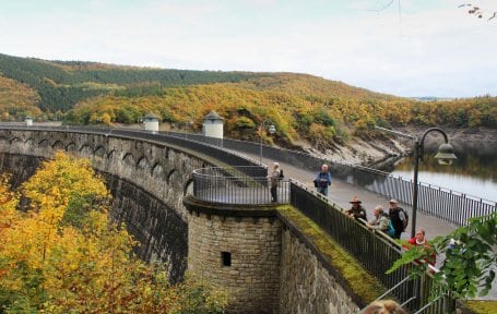 Enjoy the view from the Urft dam, once Europe’s largest.