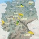 Karte: Vernetzung der Nationalen Naturlandschaften in Deutschland