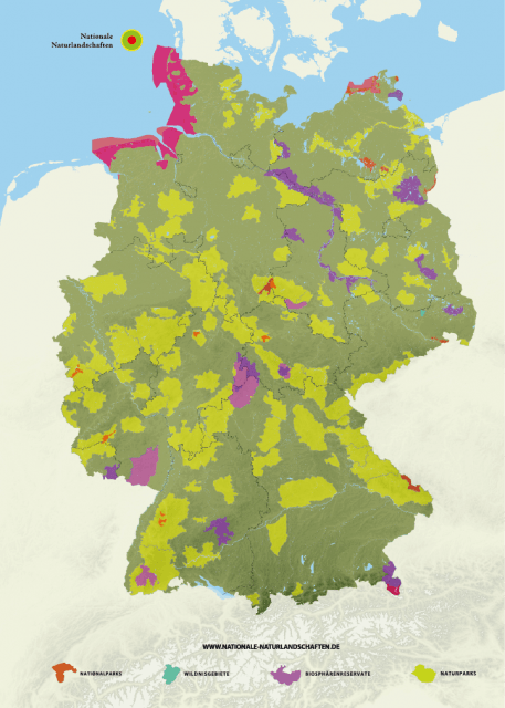Karte der Nationalen Naturlandschaften