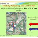 Karte der gesperrten Strecke und der Umleitung