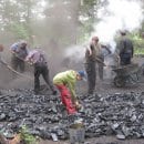 Nicht nur bei der Ernte der Holzkohle geht es in Heimbach-Düttling heiß her. Interessierte können den spannenden Verkohlungsprozess hautnah miterleben. (
