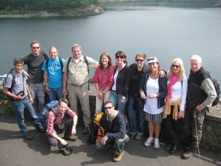 Ranga Yogeshwar und die WDR-Programmgruppe &quot;Wissenschaft und Umwelt&quot; haben sich über einige Themen des Nationalparks Eifel informieren lassen.