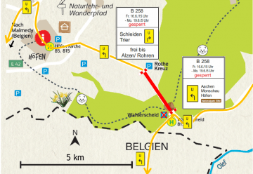 Vollsperrung B 258 Wahlerscheid vom 16. bis 19. Juni 2023 