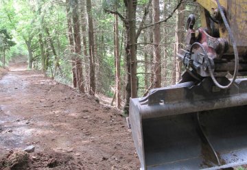 Vorübergehende Bauarbeiten auf dem Schöpfungspfad