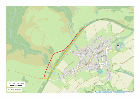 Während der Brunft ist ein Wanderweg am Rand der Dreiborner Hochfläche gesperrt. Eine ausgeschilderte Umleitung verläuft über die "Panzerstraße".