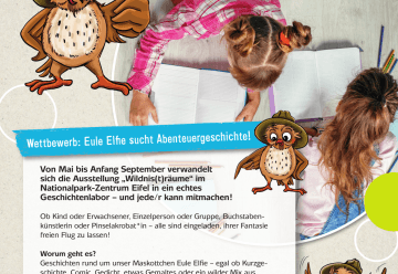 &quot;Wildnis(t)räume&quot; werden zum Geschichtenlabor: Eule Elfie sucht Abenteuergeschichten!
